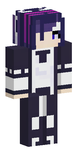 2D Minecraft skin layout 64x64. Anime girl Osaragi from Sakamoto Days. Pale skin, empty… Скин Майнкрафт: 2D Minecraft skin layout 64x64. Anime girl Osaragi from Sakamoto Days. Pale skin, empty…
