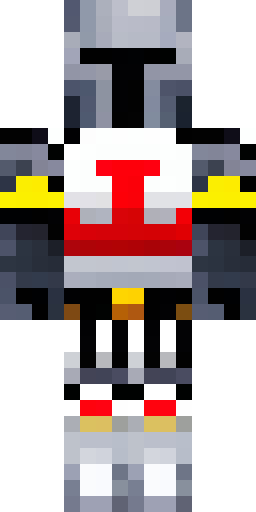 A black knight with white inserts on his shoulders and knees, a helmet with two horns… Скин Майнкрафт: A black knight with white inserts on his shoulders and knees, a helmet with two horns…