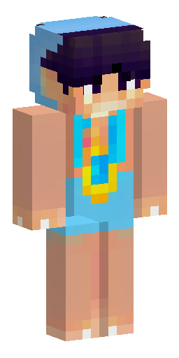 A boy in a diaper with space, a blue kurta and white sleeves with b… Скин Майнкрафт: A boy in a diaper with space, a blue kurta and white sleeves with b…