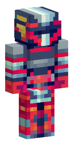 a fighter in heavy red armor covered with spikes and metal plates.… Скин Майнкрафт: a fighter in heavy red armor covered with spikes and metal plates.…