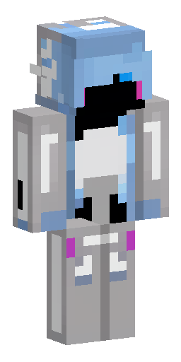 A full-body anime-style Minecraft skin template character, front vi… Скин Майнкрафт: A full-body anime-style Minecraft skin template character, front vi…