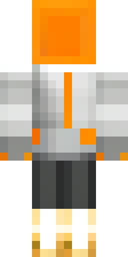 A golden server skin with white and grey elements, bright orange accents and a DT emblem… Скин Майнкрафт: A golden server skin with white and grey elements, bright orange accents and a DT emblem…