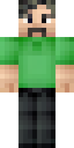 a guy wearing green shirt and black pants Скин Майнкрафт: a guy wearing green shirt and black pants