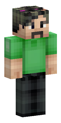 a guy wearing green shirt and black pants Скин Майнкрафт: a guy wearing green shirt and black pants