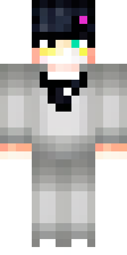 A guy with heterochromia. He is wearing a dull white sweater, black fingerless gloves… Скин Майнкрафт: A guy with heterochromia. He is wearing a dull white sweater, black fingerless gloves…