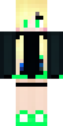 A Minecraft character wearing a black sweater, a long black and purple striped scarf… Скин Майнкрафт: A Minecraft character wearing a black sweater, a long black and purple striped scarf…