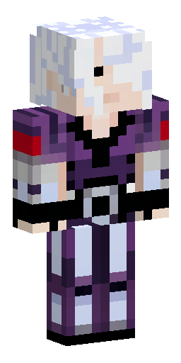 A Minecraft skin character design, male dark fantasy warrior, long flowing platinum… Скин Майнкрафт: A Minecraft skin character design, male dark fantasy warrior, long flowing platinum…