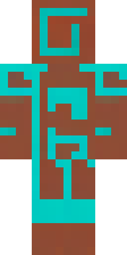 A Minecraft skin of a classic Copper Golem, made of oxidized and ve… Скин Майнкрафт: A Minecraft skin of a classic Copper Golem, made of oxidized and ve…