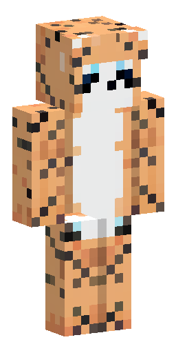 Скин Майнкрафт: A Minecraft skin of a small cute ginger kitten standing on two legs…