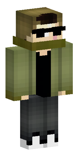 A Minecraft skin texture sheet of a character, presented in a 2x3 grid of six orthogonal… Скин Майнкрафт: A Minecraft skin texture sheet of a character, presented in a 2x3 grid of six orthogonal…