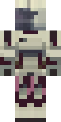 Скин Майнкрафт: A Minecraft-style humanoid character wearing a heavily worn futuris…