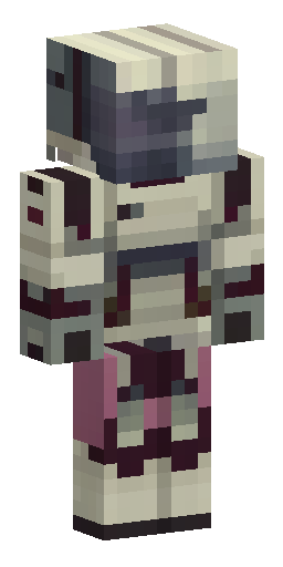 A Minecraft-style humanoid character wearing a heavily worn futuris… Скин Майнкрафт: A Minecraft-style humanoid character wearing a heavily worn futuris…