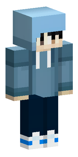 A modern, stylish Minecraft skin of a teenager. Color palette: Telegram blue ( 0088cc)… Скин Майнкрафт: A modern, stylish Minecraft skin of a teenager. Color palette: Telegram blue ( 0088cc)…