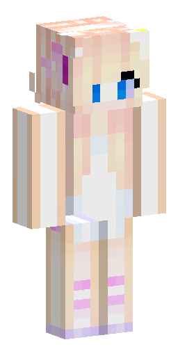 Anime Minecraft girl skin. Soft light skin, big sparkling eyes with pink irises and… Скин Майнкрафт: Anime Minecraft girl skin. Soft light skin, big sparkling eyes with pink irises and…