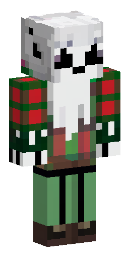Anthro goat, grey hair, small horns, green tartan poncho with fringe, brown flared… Скин Майнкрафт: Anthro goat, grey hair, small horns, green tartan poncho with fringe, brown flared…