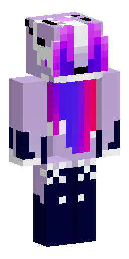 Anthro pastel purple goat character, fluffy white and lilac fur, dark small horns on… Скин Майнкрафт: Anthro pastel purple goat character, fluffy white and lilac fur, dark small horns on…