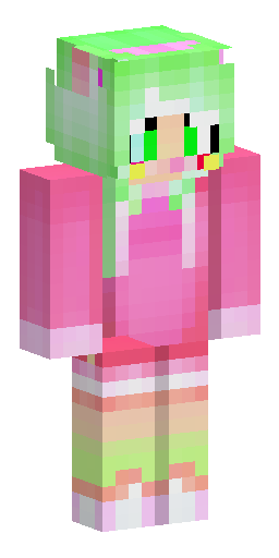 Anthropomorphic cat girl, humanized furry version of Cattail from Plants vs Zombies.… Скин Майнкрафт: Anthropomorphic cat girl, humanized furry version of Cattail from Plants vs Zombies.…