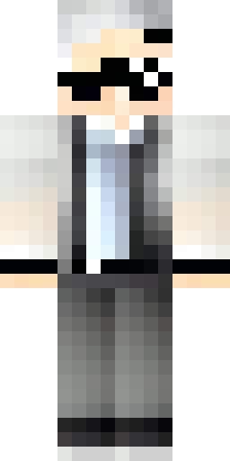 Ash-grey hair, pale skin tone, wearing a solid black shirt, silver razor blade pendant… Скин Майнкрафт: Ash-grey hair, pale skin tone, wearing a solid black shirt, silver razor blade pendant…