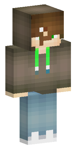 Скин Майнкрафт: boy with green eyes, short brown hair, freckles, blue hoodie, grey…