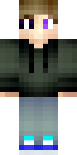 Cool Minecraft skin of a teenage boy, wearing a stylish black and neon-purple oversized… Скин Майнкрафт: Cool Minecraft skin of a teenage boy, wearing a stylish black and neon-purple oversized…