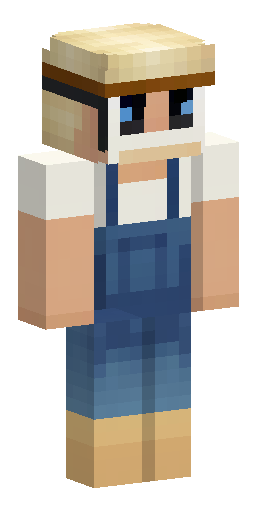 Create a 64x64 Minecraft skin texture of a cute innocent mascot farmer. Use the classic… Скин Майнкрафт: Create a 64x64 Minecraft skin texture of a cute innocent mascot farmer. Use the classic…