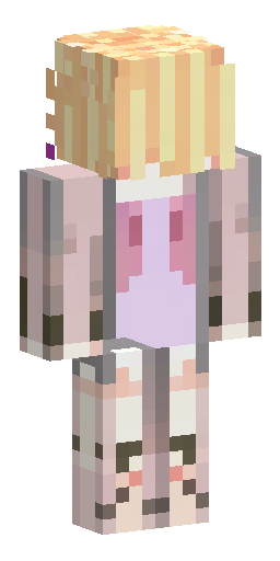 Create a highly detailed Minecraft skin reference sheet based on the provided anime… Скин Майнкрафт: Create a highly detailed Minecraft skin reference sheet based on the provided anime…