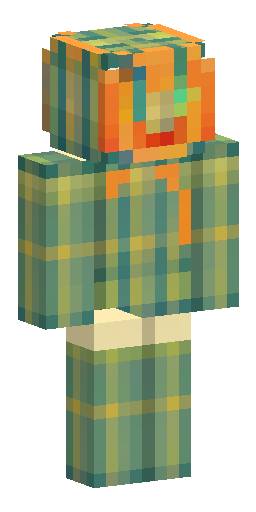 Cute little pumpkin with silly face and cute dress :3 Скин Майнкрафт: Cute little pumpkin with silly face and cute dress :3