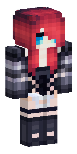 Dark Fantasy skin, red hair Скин Майнкрафт: Dark Fantasy skin, red hair