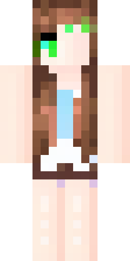 Скин Майнкрафт: Девушка в классическом стиле старых Minecraft-скинов 2014–2016 годо…