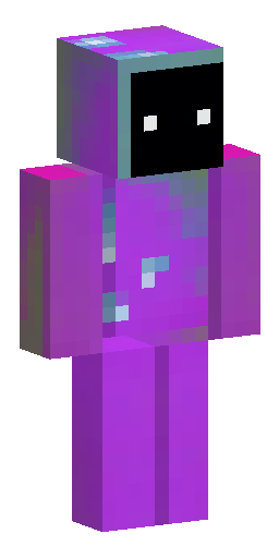 Enderman-like entity with cold purple highlights and purple particles Скин Майнкрафт: Enderman-like entity with cold purple highlights and purple particles