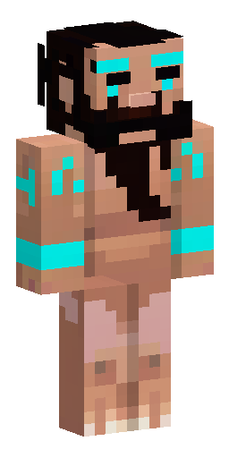 Epic Neanderthal warrior Minecraft skin. Rugged look, thick dark brown beard, heavy… Скин Майнкрафт: Epic Neanderthal warrior Minecraft skin. Rugged look, thick dark brown beard, heavy…