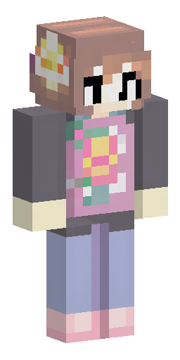 Frisk from Undertale, Girl, . beige skin color, wreath with yellow flowers Скин Майнкрафт: Frisk from Undertale, Girl, . beige skin color, wreath with yellow flowers