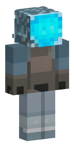 Frozen Miner Minecraft skin: rugged old miner in dark worn clothes, covered in blue ice… Скин Майнкрафт: Frozen Miner Minecraft skin: rugged old miner in dark worn clothes, covered in blue ice…