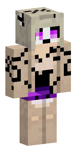 Furry anthro female ocelot, purple eyes, crop top, black mini skirt Скин Майнкрафт: Furry anthro female ocelot, purple eyes, crop top, black mini skirt