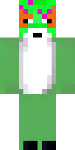 Furry skin, cross fox, green fur Скин Майнкрафт: Furry skin, cross fox, green fur