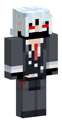 Hajime Nagumo from Arifureta, white hair, glowing red eye, black eye patch on one eye… Скин Майнкрафт: Hajime Nagumo from Arifureta, white hair, glowing red eye, black eye patch on one eye…