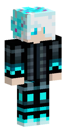 High quality Minecraft player skin ColeFrost, pixel art, dark black winter jacket with… Скин Майнкрафт: High quality Minecraft player skin ColeFrost, pixel art, dark black winter jacket with…