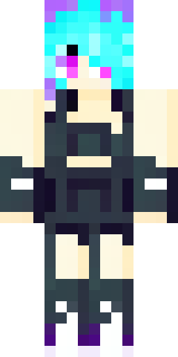 Hysteri is a slim, slightly athletic cyberpunk girl with a calm, cold expression. She… Скин Майнкрафт: Hysteri is a slim, slightly athletic cyberpunk girl with a calm, cold expression. She…