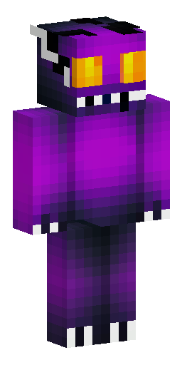 Mad monster look, completely dark purple and black skin, glowing sharp white eyes… Скин Майнкрафт: Mad monster look, completely dark purple and black skin, glowing sharp white eyes…