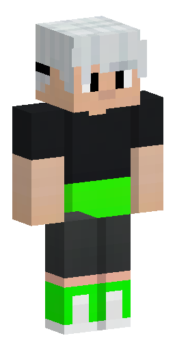 Male character. He wears a tight white beanie hat with a green stripe, looking like… Скин Майнкрафт: Male character. He wears a tight white beanie hat with a green stripe, looking like…