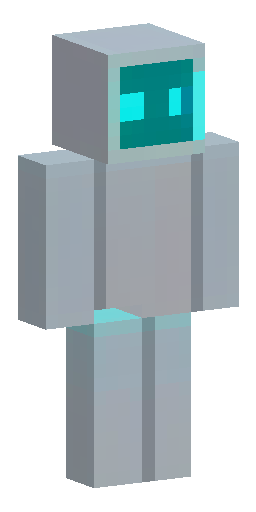 Minecraft 3D block model character, ghost and phantom aesthetic. A translucent spirit… Скин Майнкрафт: Minecraft 3D block model character, ghost and phantom aesthetic. A translucent spirit…