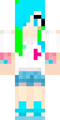 Minecraft Alex skin: modest Christian girl inspired by Sabine Wren, long gradient hair… Скин Майнкрафт: Minecraft Alex skin: modest Christian girl inspired by Sabine Wren, long gradient hair…