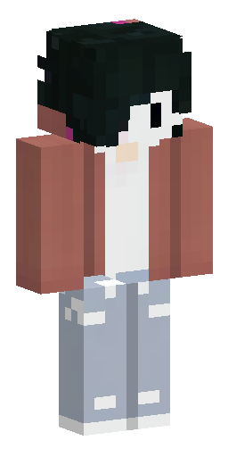 Minecraft boy skin, anime style, messy voluminous black hair covering eyes, happy… Скин Майнкрафт: Minecraft boy skin, anime style, messy voluminous black hair covering eyes, happy…