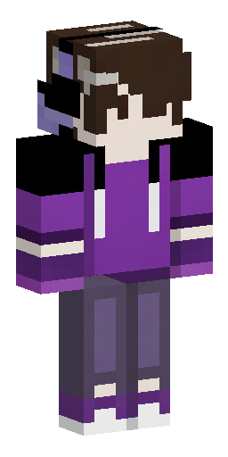 Minecraft HD скин 128×128 персонажа Duba: молодой лесной дух-геймер в чёрно-фиолетовом… Скин Майнкрафт: Minecraft HD скин 128×128 персонажа Duba: молодой лесной дух-геймер в чёрно-фиолетовом…