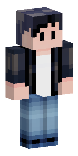 Minecraft skin 64x64 format, a guy with a Caesar haircut, wearing a black jacket with… Скин Майнкрафт: Minecraft skin 64x64 format, a guy with a Caesar haircut, wearing a black jacket with…