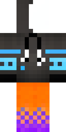 Скин Майнкрафт: Minecraft skin, 64x64 format. Split head: right side is solid black…