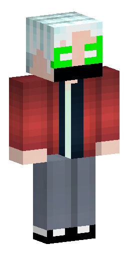 Minecraft skin, boy with messy short white hair, glowing bright green eyes, wearing a… Скин Майнкрафт: Minecraft skin, boy with messy short white hair, glowing bright green eyes, wearing a…