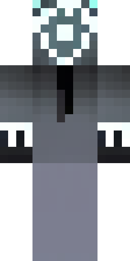 Скин Майнкрафт: Minecraft skin, character known as The Watcher, white empty glowing…