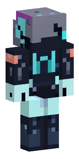 Minecraft skin concept art of the agent Hush from Valorant, full body showcase, front… Скин Майнкрафт: Minecraft skin concept art of the agent Hush from Valorant, full body showcase, front…