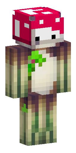 Minecraft skin, cute mushroom spirit, red mushroom hat with white spots on head, pale… Скин Майнкрафт: Minecraft skin, cute mushroom spirit, red mushroom hat with white spots on head, pale…